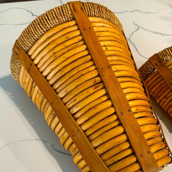 Handmade Magnolia Farms (Market) Farmhouse Hanging Willow Door Baskets - Picture 7 of 14